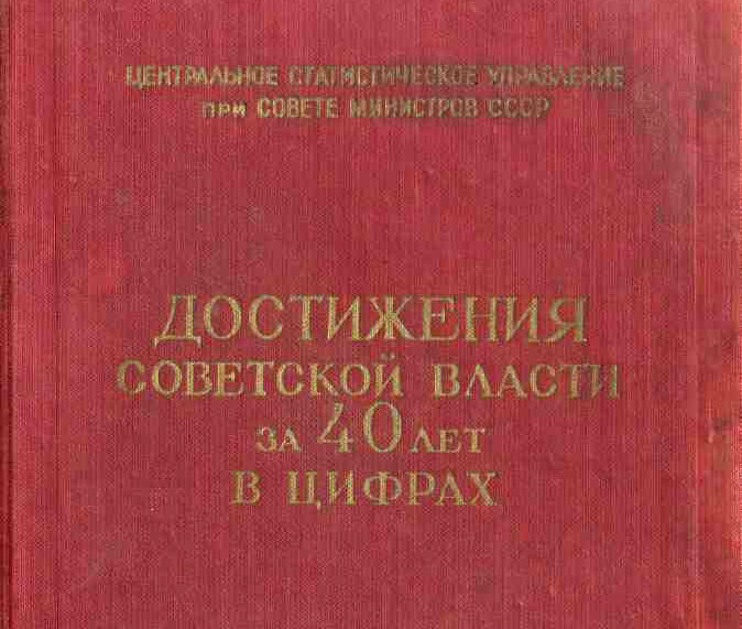 Достижения советской власти за 40 лет в цифрах с 1917 по 1957 годы