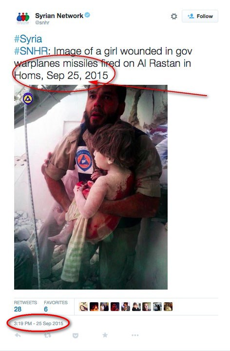 Липовые фото о якобы «убитых сирийских детях российскими ВВС». Продолжение