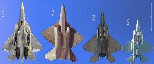 T-50 vs. F-22:     