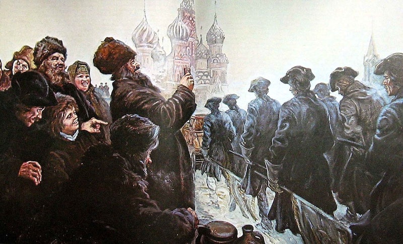 Марш военнопленных шведов 1 января 1710 года