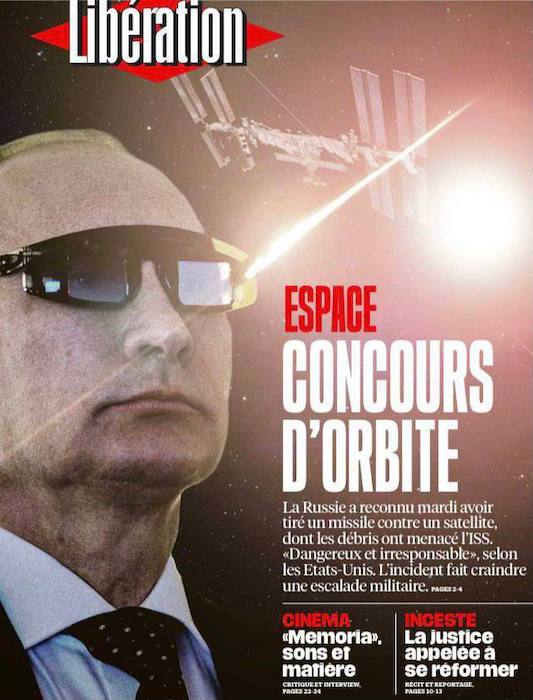 Французский «Liberation» представил Путина в образе космического злодея